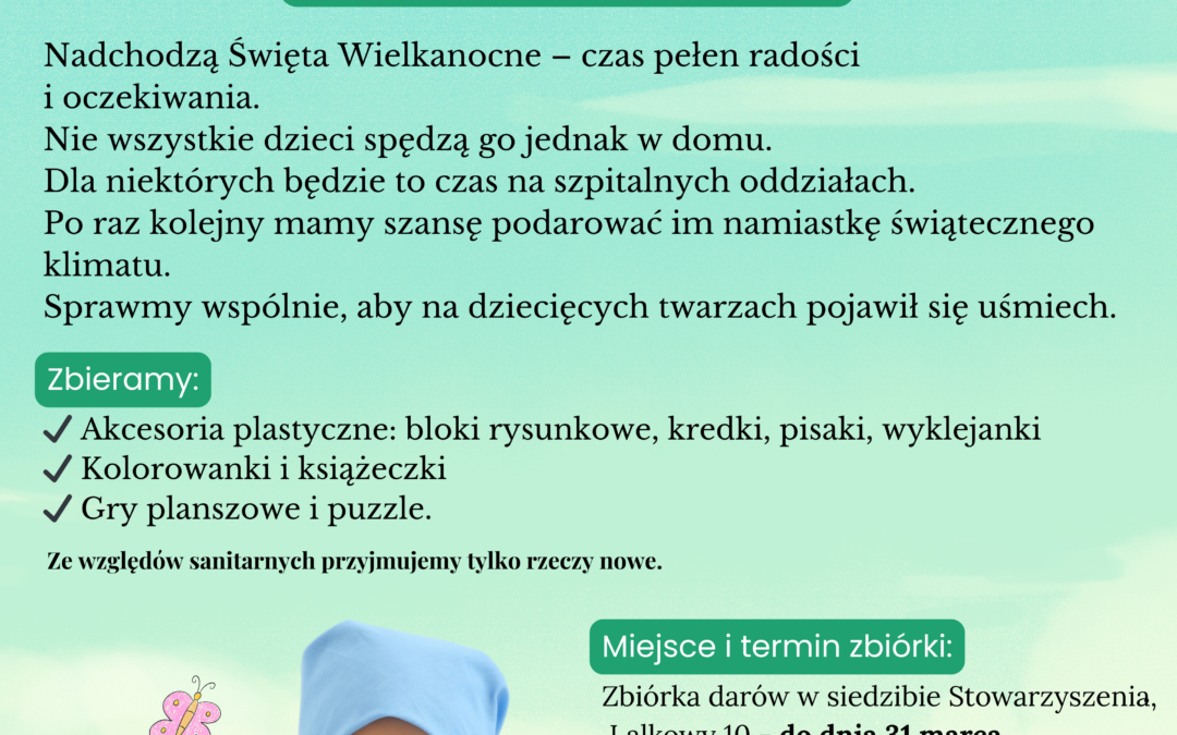 Wielkanocna zbiórka dla chorujących dzieci!